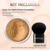 2pc FOUNDATION with KABUKI BRUSH Mineral Makeup (DEEP TAN) Matte