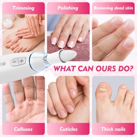 BEAUTURAL Manicure/Pedicure Set, Electric Professional Nail Cutter with 10 Attachments, Nail Care Set, with LED Light, for Care for Hands and Feet