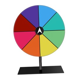 yuksok Tabletop Prize Turntable Lucky Draw Roulette Wheel with Stable Base Tabletop Fortune Wheel for Teaching Activity Props Party