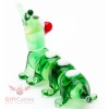 Hand-Blown Glass Caterpillar Figurine Unique Handmade sculpture