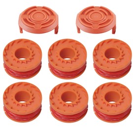 Poweka WA0004 Trimmer Spool Line Compatible with Qualcast WORX Lawn Trimmers Replace CGT183A CGT18LA1 WG180 WG150 WG152 WG153 WG163 WA0010 Trimmer Spools