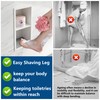 Qeke Shower Foot Rest for Shaving Legs, Matte White, 5.9"