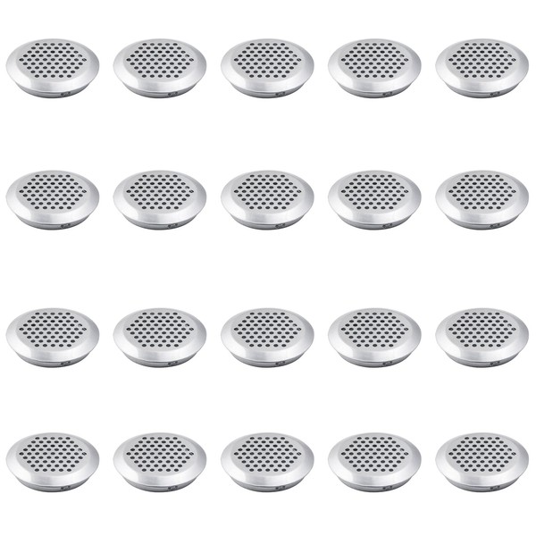 Leliafleury 20Pcs Air Vent Louver Round Ventilation Grilles Mesh Hole
