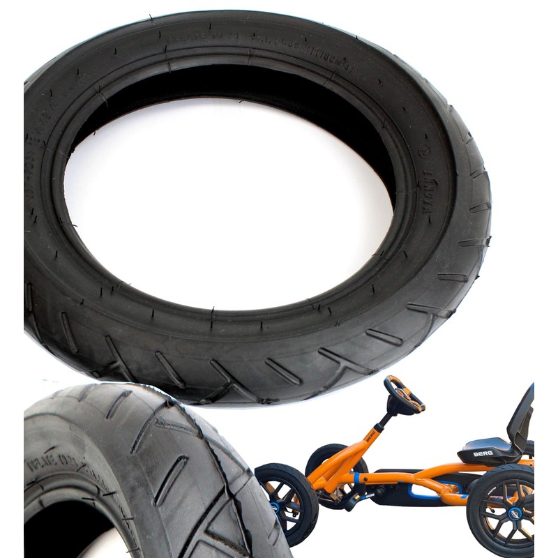 Tyre with Inner Tube 12.5 Inch Black Slick Tread Compatible