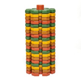 Polydron My First Octoplay Natural Colored Construction Building Toy, Pre-K Educational Fine Motor Learning Resource, 21 Pieces, 2+ Years