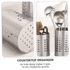 ABOOFAN 2pcs Stainless Steel Cutlery Organizers Multi Functional Tableware Drying