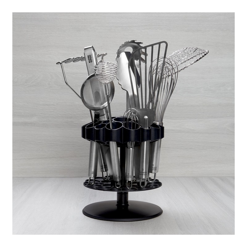 Kuhn Rikon 20048 Rotating Honeycomb Utensil Caddy, Black