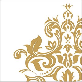 Creative Converting 36 Count 3 Ply En Anniversary Lunch Napkins, Gold