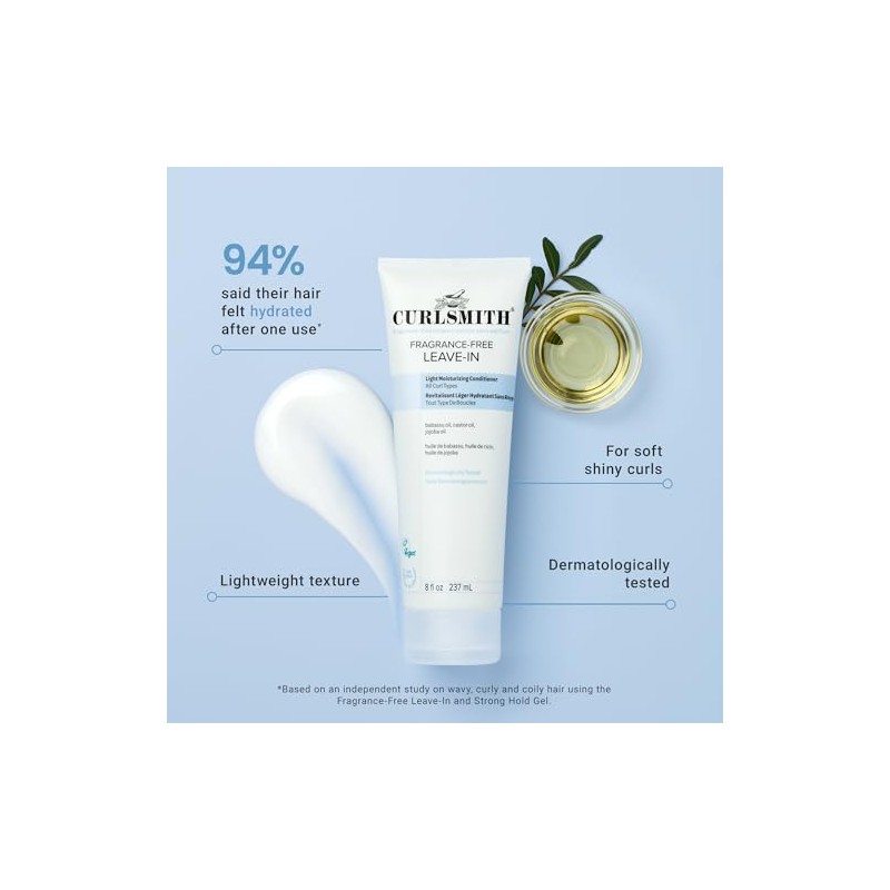Curlsmith Fragrance-Free Leave-In Conditioner | Lightweight moisturising cream, Hydrating, Dermatologically