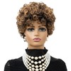 Short Wigs for Black Women Brown Pixie Cut Wig with