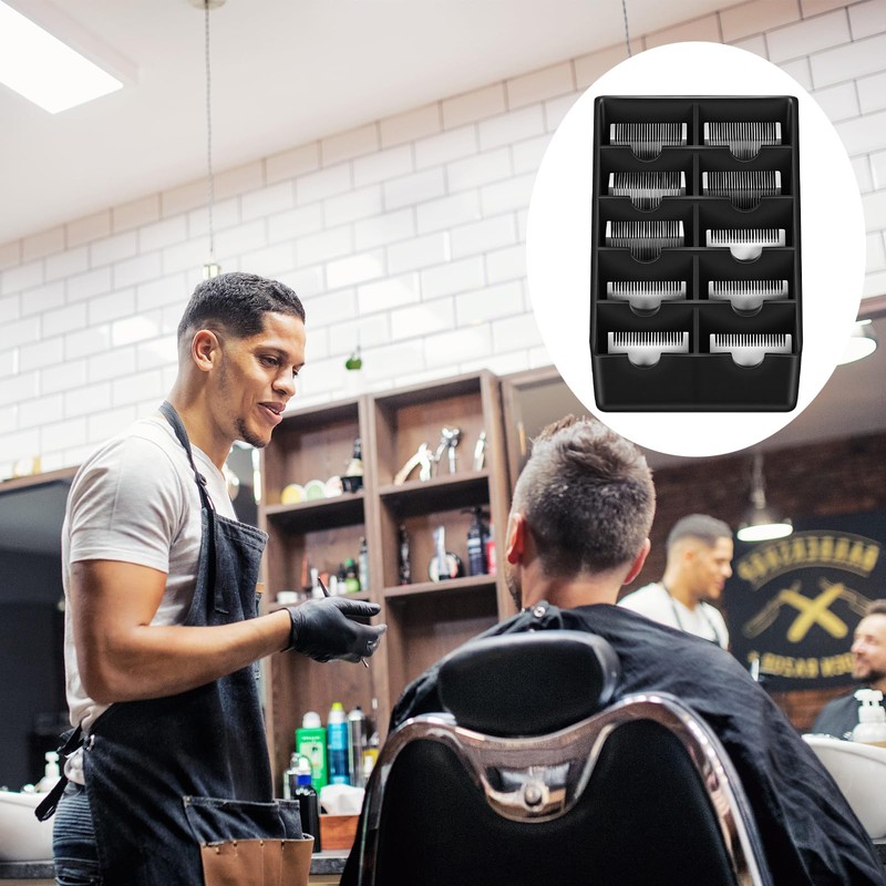 1 Pack Black Clipper Blade Holder 10 Slot Clipper Razor