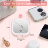 FASCINATE 10X Magnification Compact Travel Makeup Mirror with Lights and