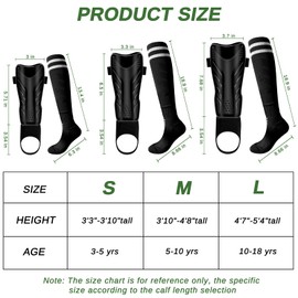 Soccer Shin Guards for Kids Youth - Breathable Tough Football Protective Gear with Ankle Support for 3-5 5-10 10-18 Years Old Children Teens Boys Girls