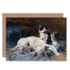 PAINTING INTERIOR STUDY ANIMALS ADAM MOTHER CAT KITTENS GREETINGS CARD