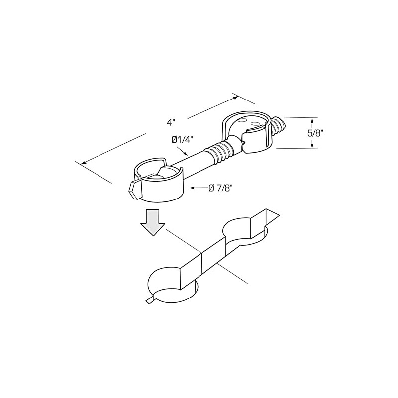 2 Pack 4 Inch Long Adjustable Countertop Tite-Joint Fasteners Steel