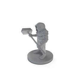Dwarf Barbarian Maul No Mask Tabletop DND Gaming Miniature