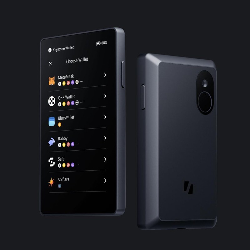 Keystone - Cryptocurrency Hardware Wallet Air-gapped, 4-inch Touch Screen, Store