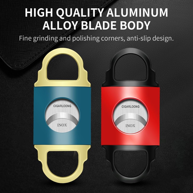 CIGARLOONG Cigar Cutter Durable and Smooth Stainless Steel Sharp Blade