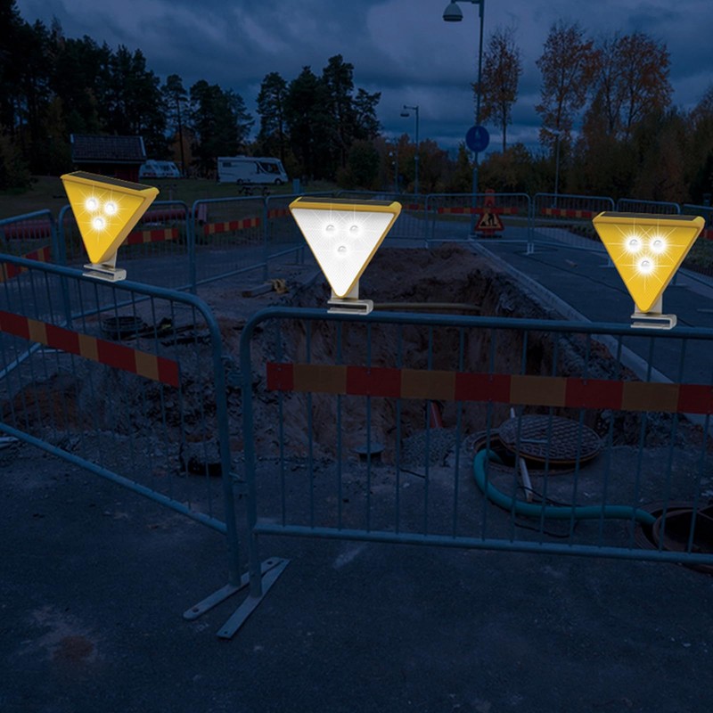 Aolyty Solar Warning Light, LED Flashing Safety Light Reflective Sticker,