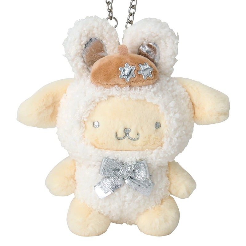 Sanrio 432571 Mascot Charm (Fluffy Snow Rabbit) Pom Pom Pudding