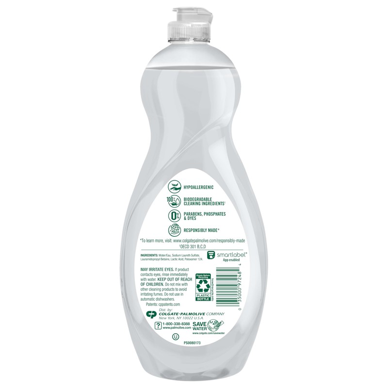 Palmolive Ultra Dishwashing Liquid Dish Soap, Pure + Clear Fragrance