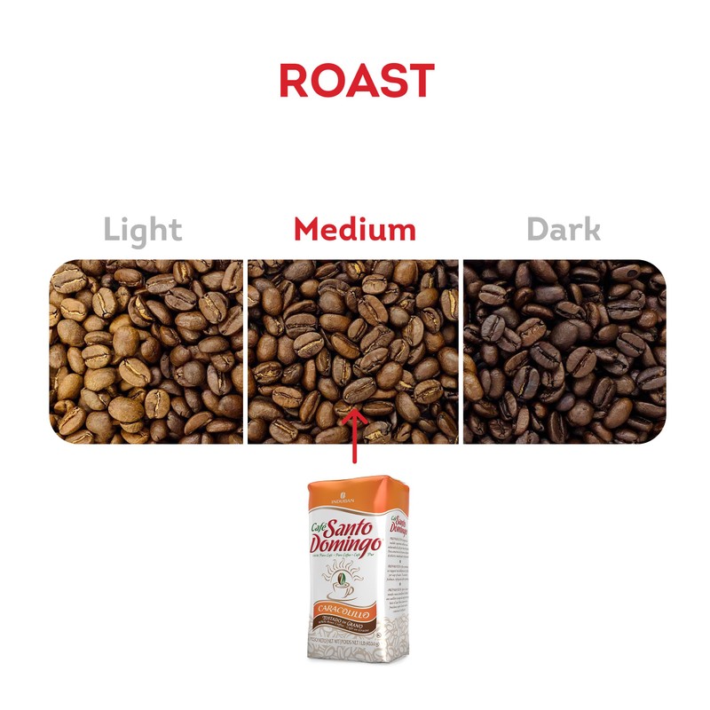 Café Santo Domingo Caracolillo, 16 oz Bag, Whole Bean Peaberry