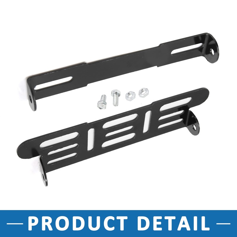 A ABSOPRO Motorcycle License Plate Holder Adjustable Rear Frame Black