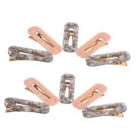 DECHOUS 8pcs Acetate Rectangle Hair Clips for Women and Non Slip Duckbill Barrettes for Bangs and Styling Adaptable Strong Hold Hairpins for All Hair Types Lightweight Comfortable