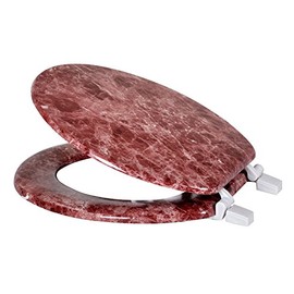 Dream Bath 809-BU Burgundy-Marbleized Wood Toilet Seat