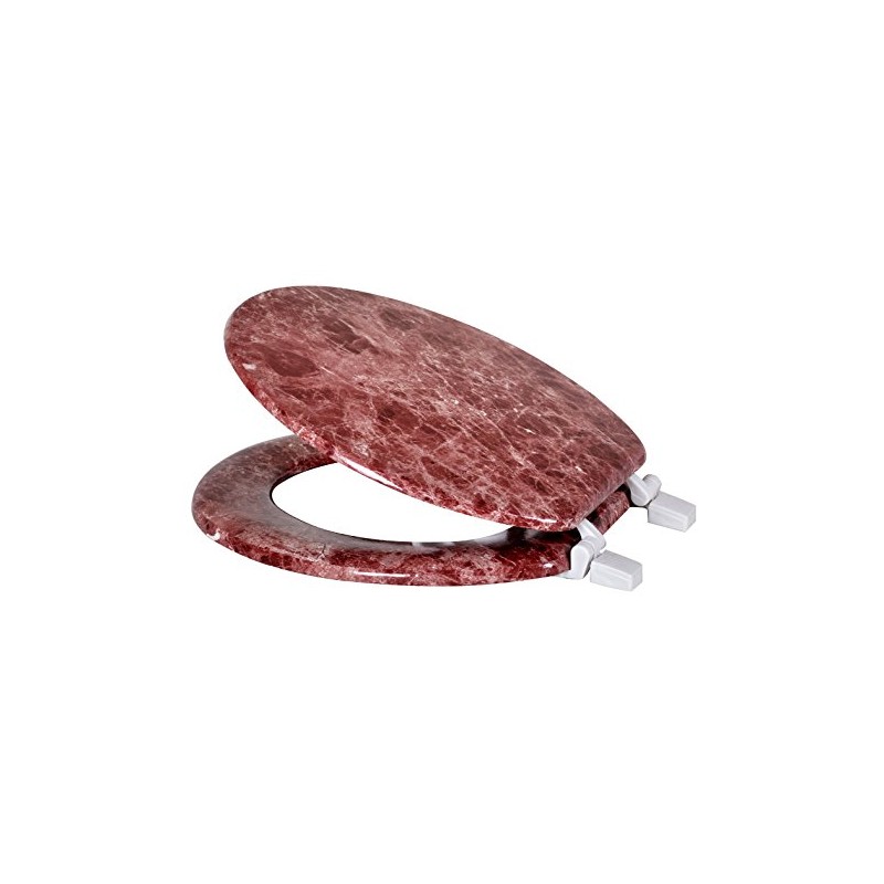 Dream Bath 809-BU Burgundy-Marbleized Wood Toilet Seat