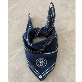 The Peacock Crew Nautical Bandana in Premium Cotton for Women with Gift Pack - Fisherman Navy Blue