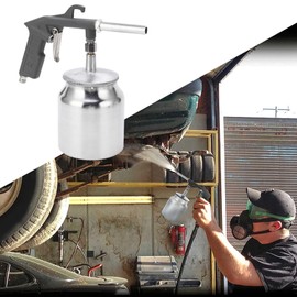 Sand Blasting Gun Kit, 10.0bar Working Pressure, 320-420L/min Air Consumption, Handheld Sand Blaster for Glass Sanding, Polishing