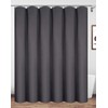 Homehold Charcoal Grey Shower Curtain With Hooks, 180cm Wide By