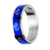 One Moment In Time J38C Size 8 Blue Spinner Ring