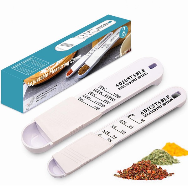 Adjustable Measuring Spoon - Teaspoon Tablespoon for Dry and Liquid
