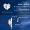 DOFRID Moissanite Heart Stud Earrings for Women, 0.6-3 Carats Moissanite
