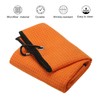 PATIKIL 20"x16" Tri-fold Golf Towel, 2 Pack Microfiber Waffle Pattern
