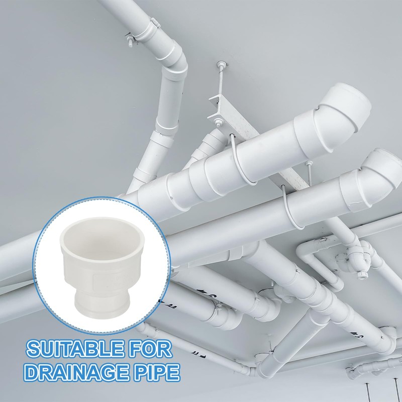 PATIKIL 3" to 2" Duct Reducer, 2 Pcs PVC Pipe