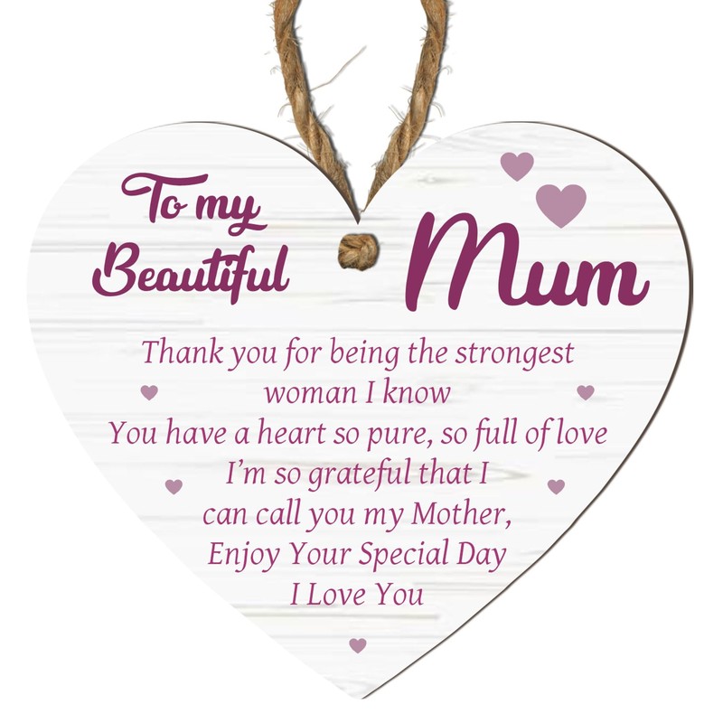Pixie's Gift Mum's Heartfelt Keepsake: Handcrafted Wooden or Acrylic Heart