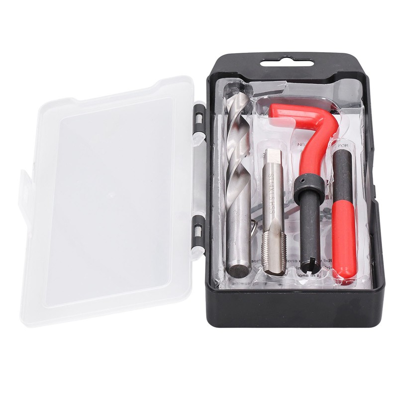 15Pcs/Set Thread Repair Kit Insert Compatible Hand Tool for Auto