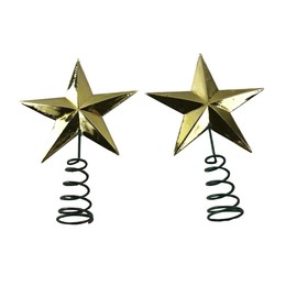 MMvolesy 2Pc Golden Mini Star Tree Topper Five-Pointed Star Christmas Tree Pendant for DIY Christmas Tree Decoration 1/2-1 Inch