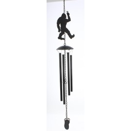 The Bridge Collection 27" Metal Bigfoot Wind Chime - Bigfoot Gifts - Big Foot Yard Decor - Bigfoot Decor - Metal Wind Chimes - Big Foot Silhouette Wind Chime - Windchimes for Garden Decor