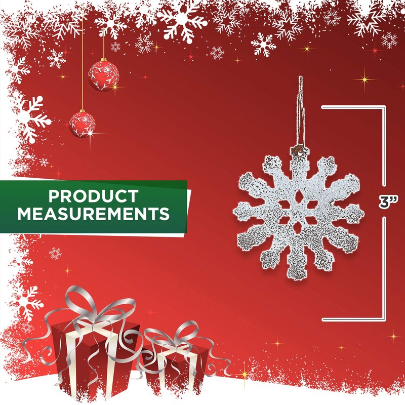 Fun Express White Rustic TIN Snowflake Ornaments - Home Decor