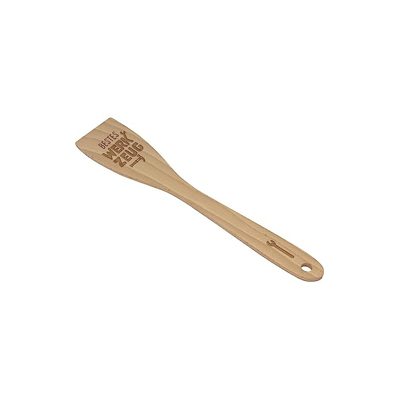 GRUSS & CO 48812 Spatula with "Best Tools" Motif Beech