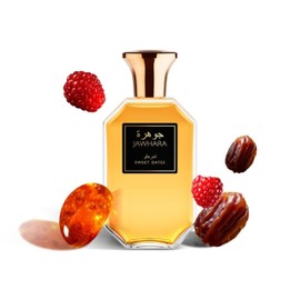 Jawhara Sweet Dates | Ambery Fruity Eau de Parfum 3.3 fl oz | Notes of Raspberry, Medjool Dates, and Rich Amber | Long Lasting | Everyday Wear | TSA Compliant | Sweet Fragrance for Women