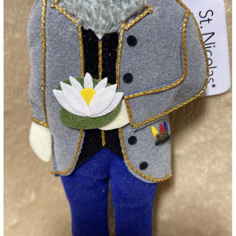St. Nicolas Embroidered Monet Ornament 6.5 Inches Tall #9088 MN
