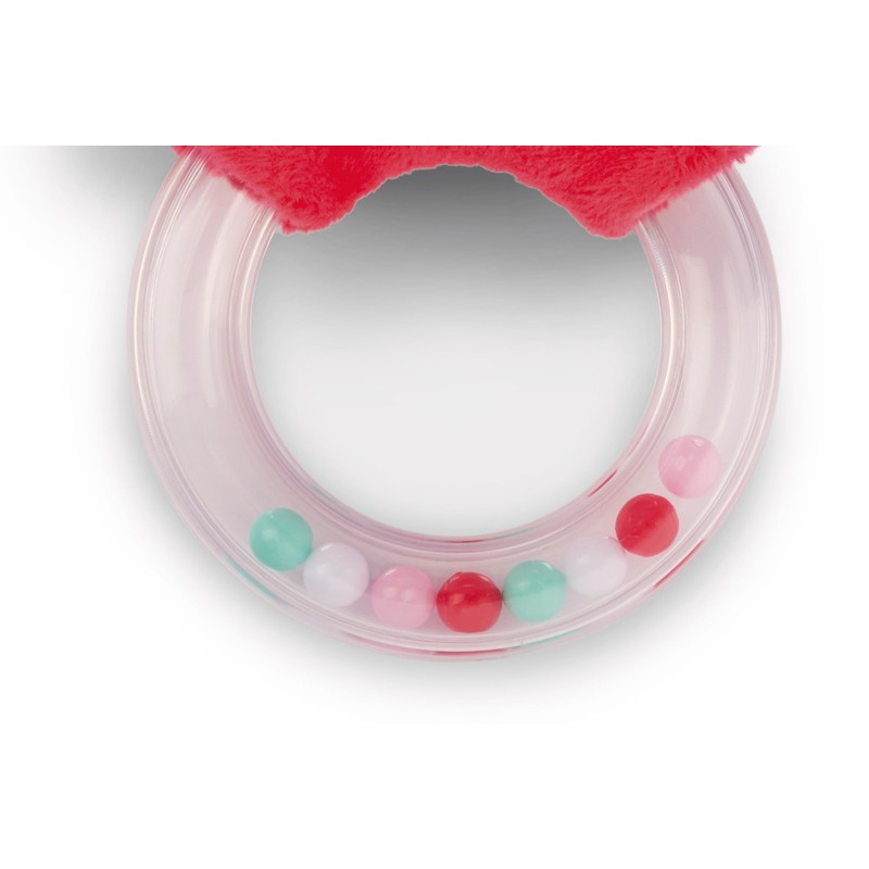 Molang Rattle Ring 11 cm White - Cuddly Toy for