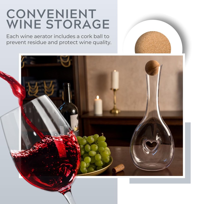 Maypes Heart Decanter – Beautiful Crystal Glass Wine Decanter with