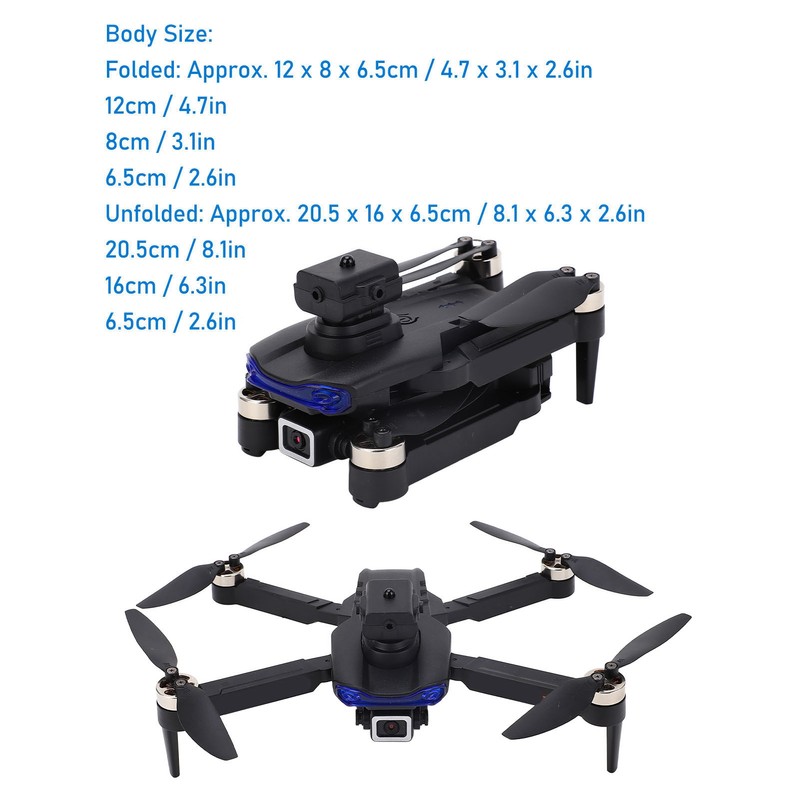 RC Drone Obstacle Avoidance Folding Camera Angle Adjustable Low Noise