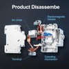 40A 2P DC Circuit Breaker with DIN Rail 600V 10kA